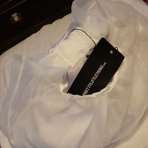 PrettyLittleThing Sheer White Purse